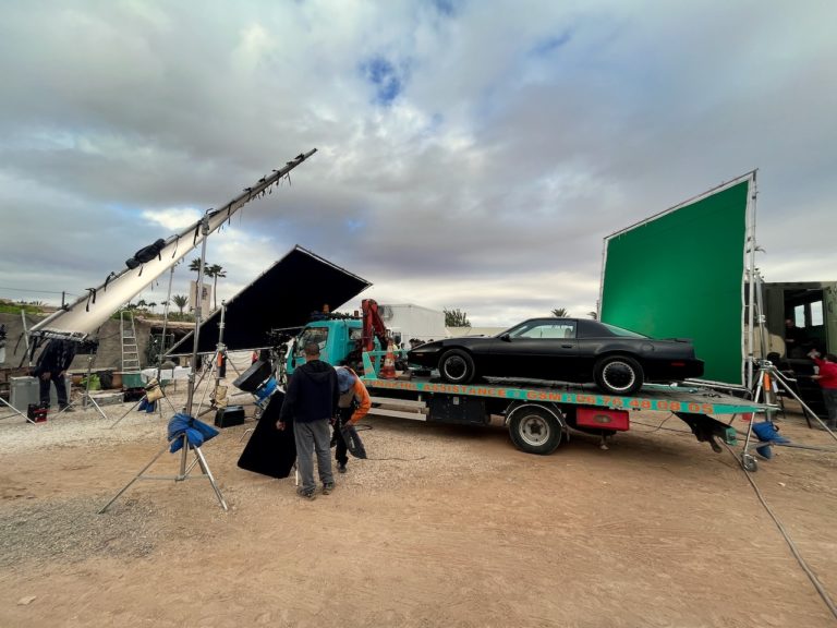 KITT David Hasselhoff and a tow truck in a scene